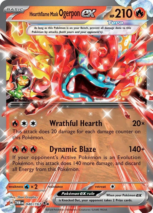 Hearthflame Mask Ogerpon ex (040/167) (TWM) - GamesLand Canada