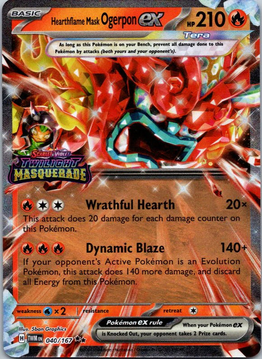 Hearthflame Mask Ogerpon ex (Stamped) (040/167) (TWM) - GamesLand Canada