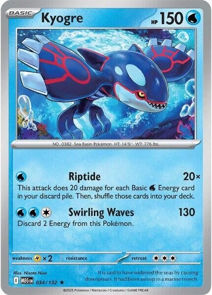 Kyogre (034/132) (MEG) - GamesLand Canada