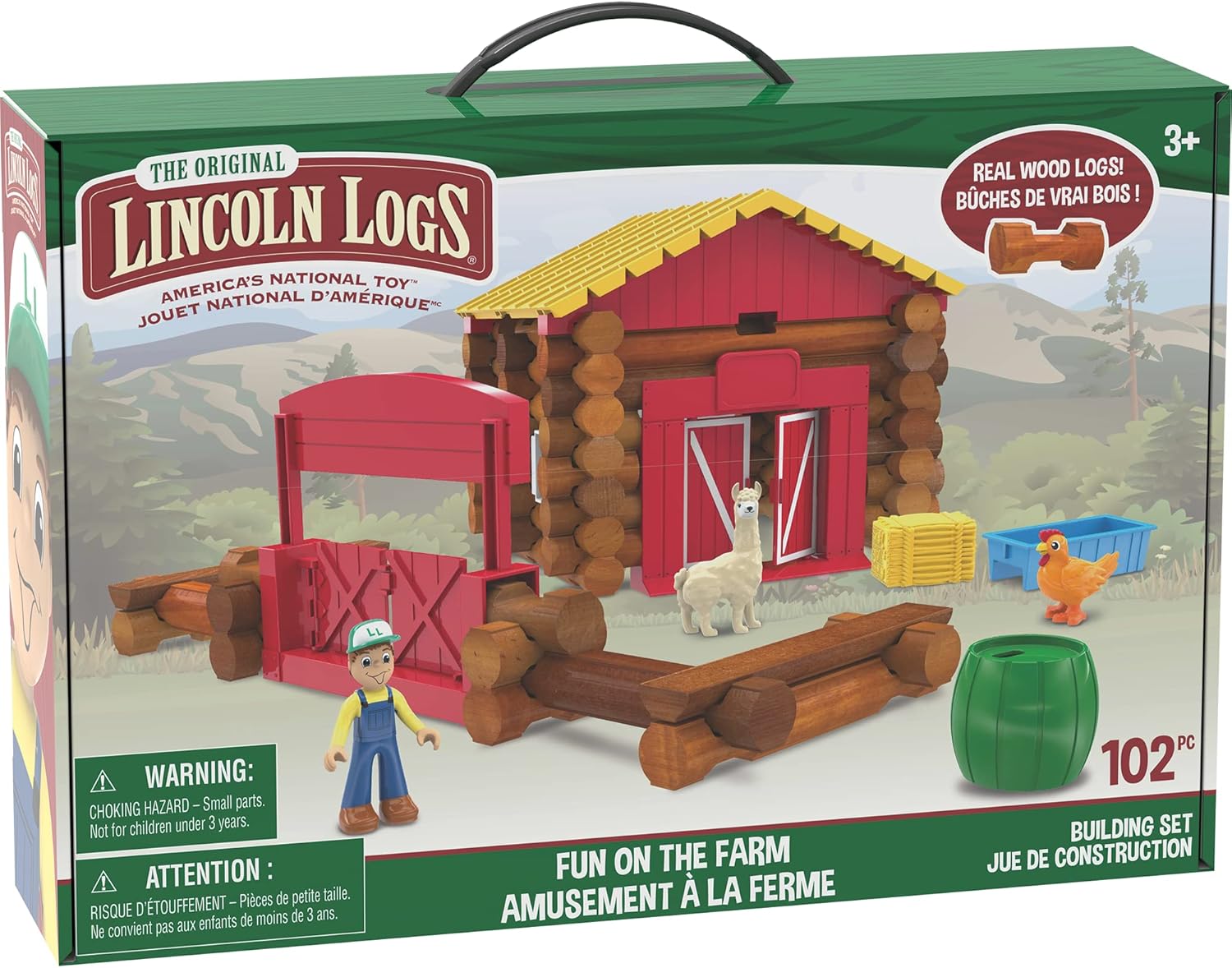 LINCOLN LOGS - 102PC FUN ON THE FARM - GamesLand Canada