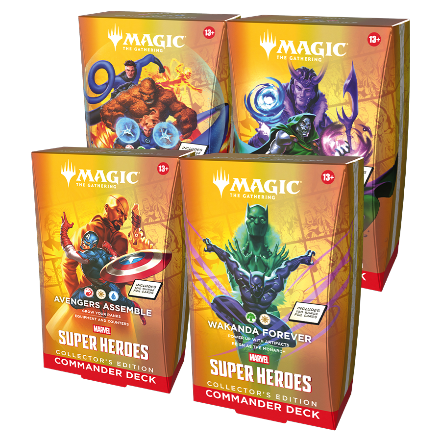 MAGIC THE GATHERING: MARVEL SUPER HEROES COMMANDER COLLECTORS EDITION - SET OF 4 (Pre - Order) - GamesLand Canada