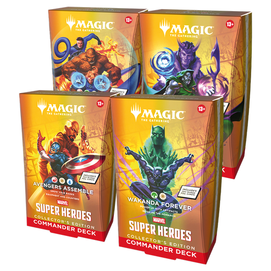 MAGIC THE GATHERING: MARVEL SUPER HEROES COMMANDER COLLECTORS EDITION - SET OF 4 (Pre - Order) - GamesLand Canada