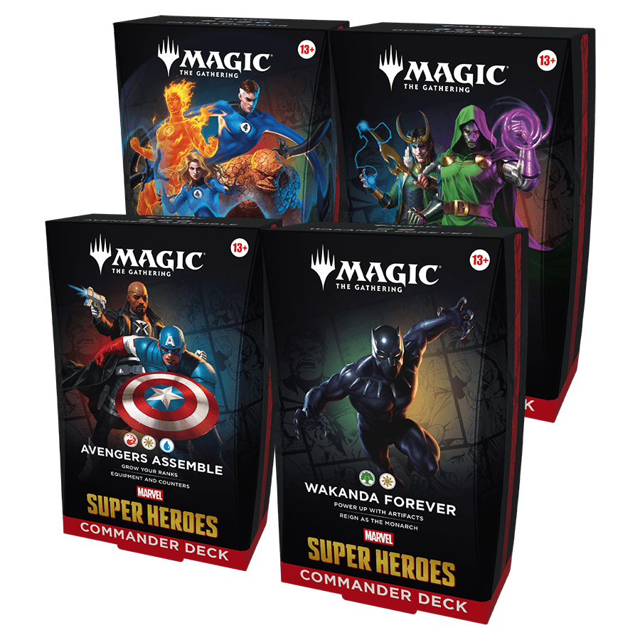 MAGIC THE GATHERING: MARVEL SUPER HEROES COMMANDER DECK - SET OF 4 (PRE - ORDER) - GamesLand Canada