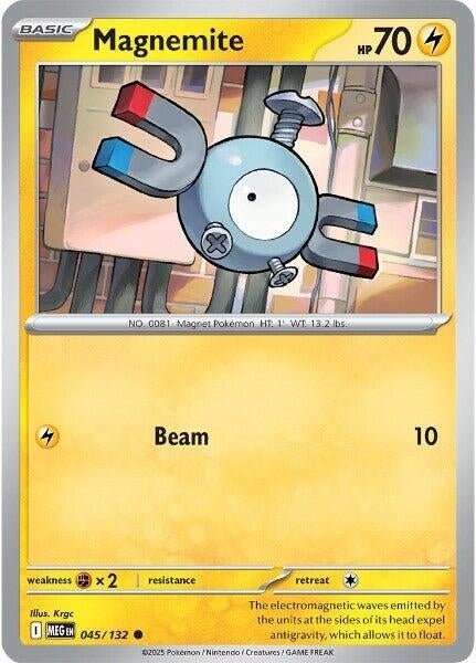 Magnemite (045/132) (ME01: Mega Evolution) (MEG) - GamesLand Canada