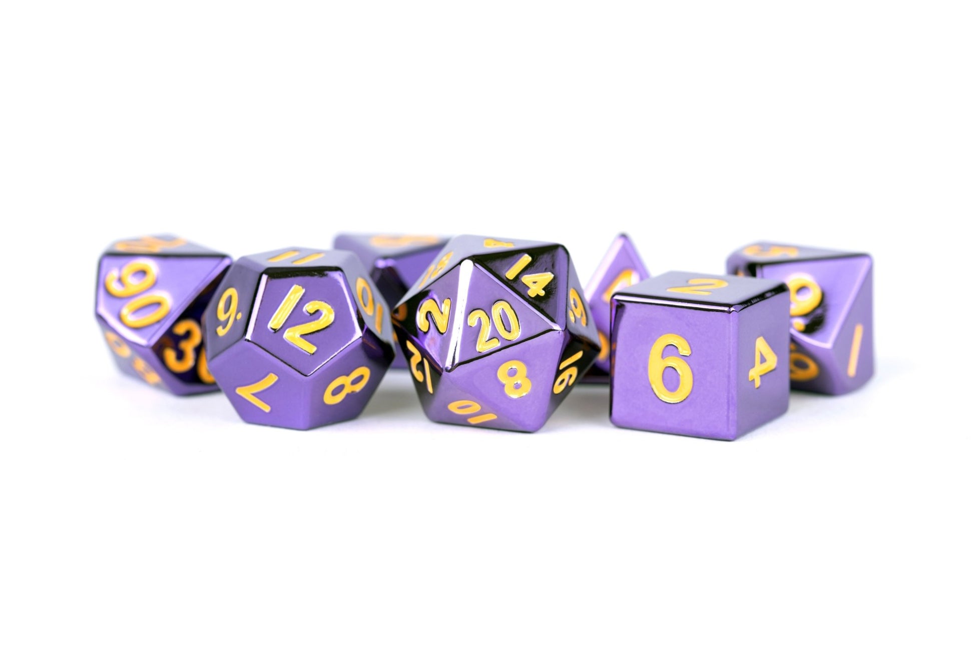 METAL 7 DICE SET PURPLE 16MM - GamesLand Canada