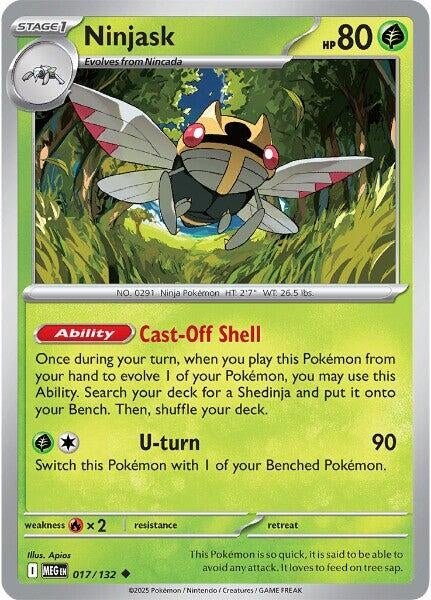Ninjask (017/132) (ME01: Mega Evolution) (MEG) - GamesLand Canada