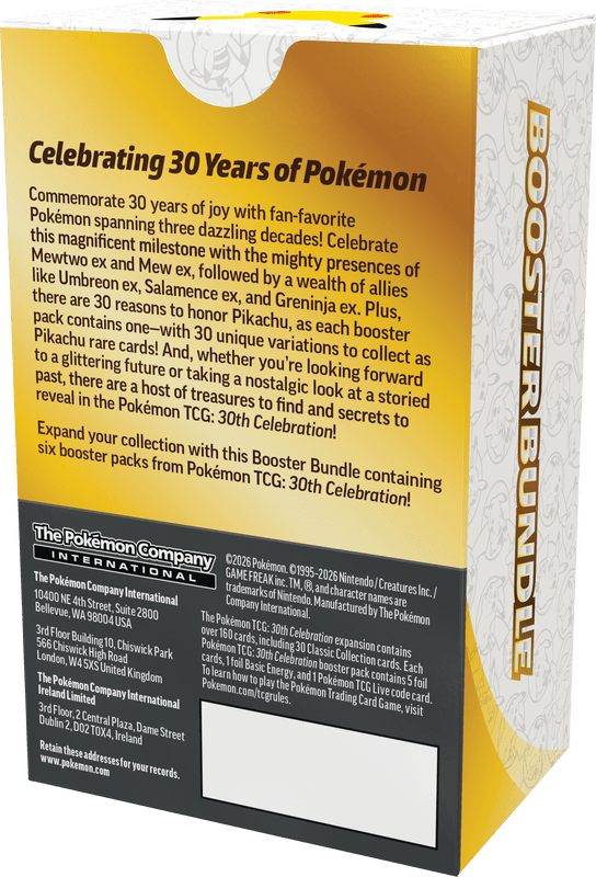 POKEMON 30TH CELEBRATION BOOSTER BUNDLE (PRE-ORDER) - GamesLand Canada