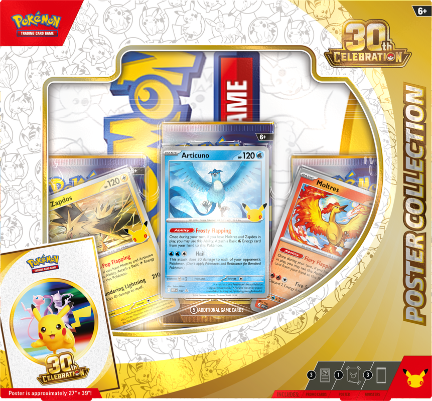 POKEMON 30TH CELEBRATION POSTER COLLECTION (PRE-ORDER) - GamesLand Canada