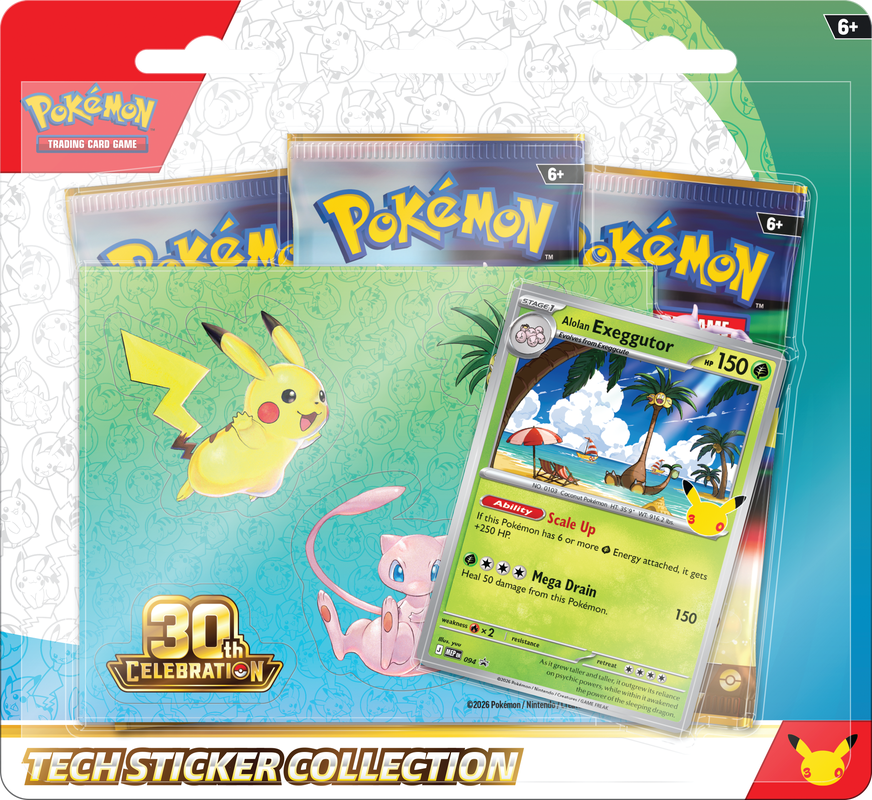 POKEMON 30TH CELEBRATION TECH STICKER COLLECTION - Alolan Exeggutor (PRE-ORDER) - GamesLand Canada