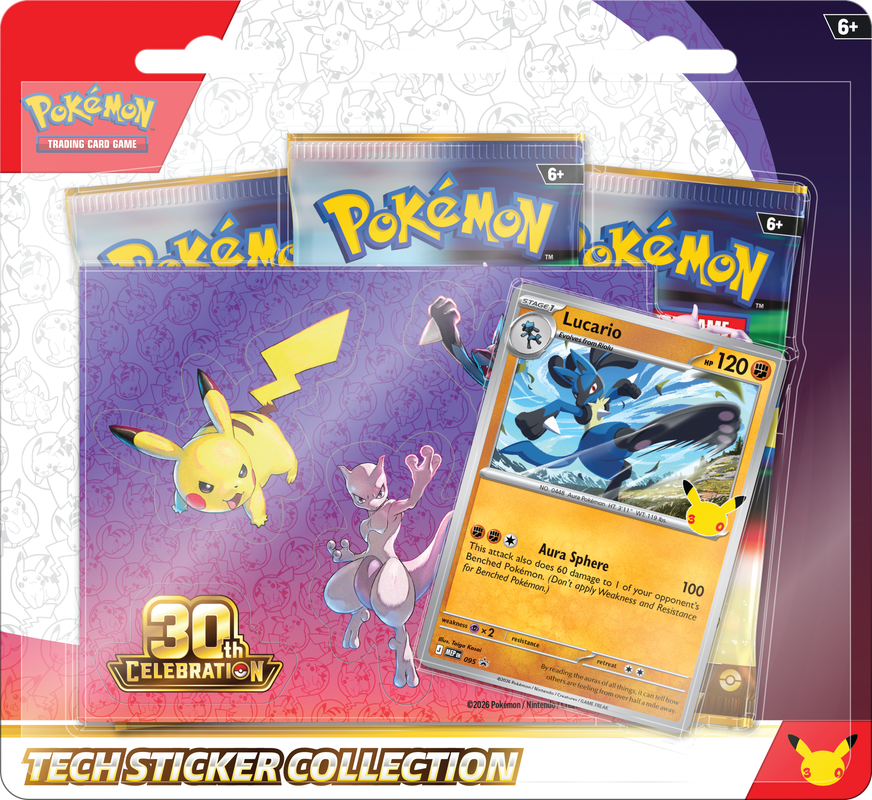 POKEMON 30TH CELEBRATION TECH STICKER COLLECTION - Lucario (PRE-ORDER) - GamesLand Canada