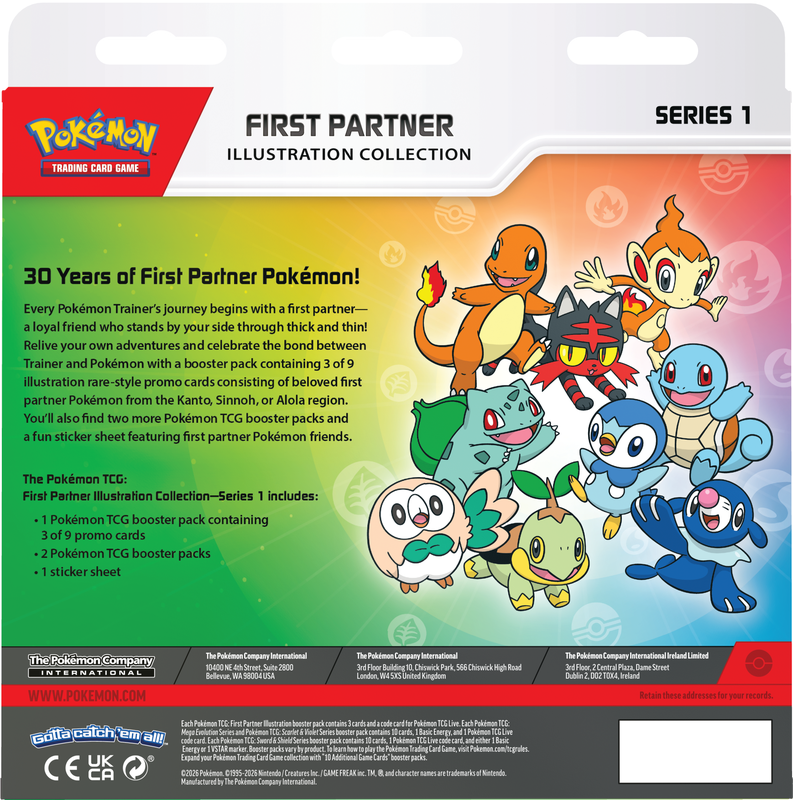 Pokemon One POKEMON FIRST PARTNER ILLUSTRATION COLLECTION SERIES 1 – GamesLand Canada
