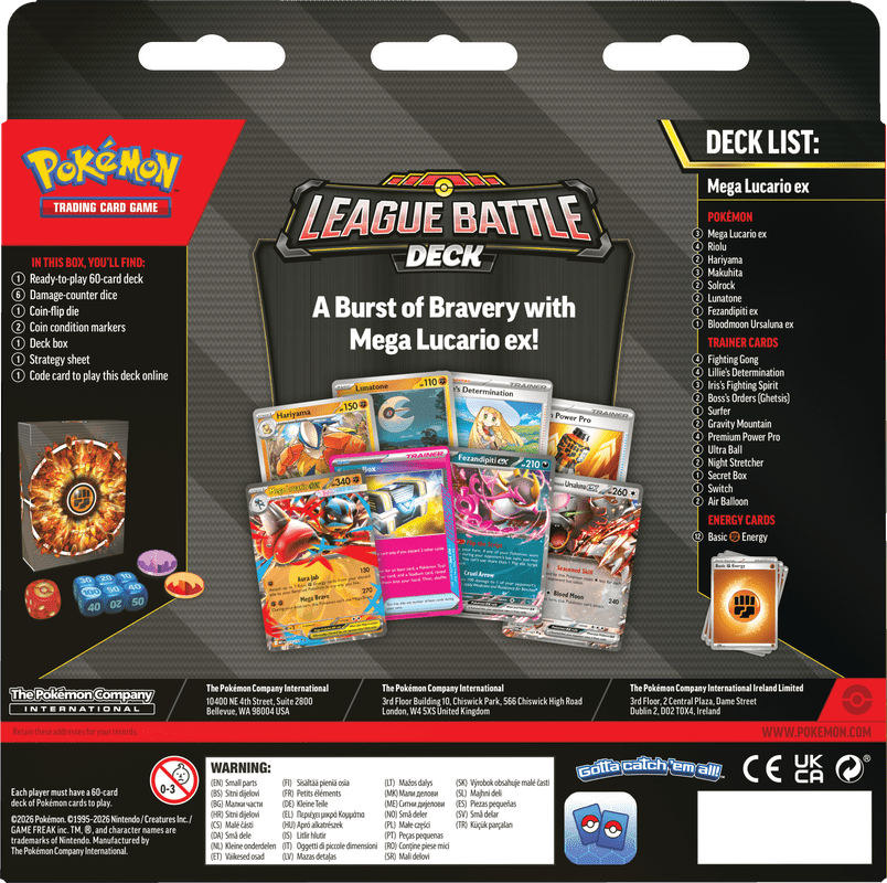 POKEMON LEAGUE BATTLE DECK MEGA LUCARIO EX - GamesLand Canada