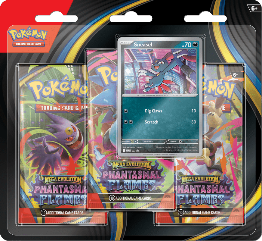 POKEMON ME02 PHANTASMAL FLAMES 3PK BLISTER (PRE - ORDER) (1 RANDOM PACK) - GamesLand Canada
