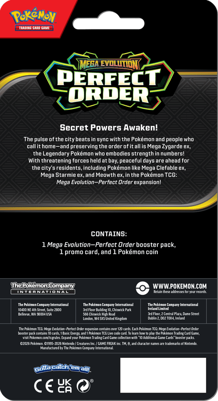 POKEMON ME03 PERFECT ORDER CHECKLANE BLISTER (PRE - ORDER) - GamesLand Canada