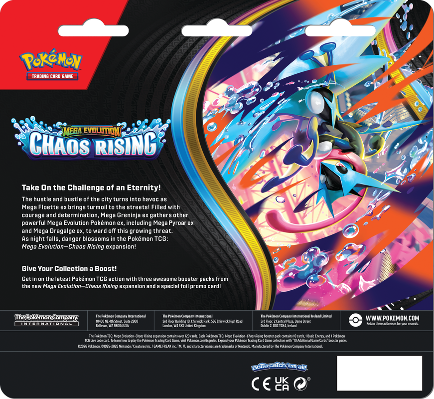POKEMON ME04 CHAOS RISING 3PK BLISTER - GamesLand Canada