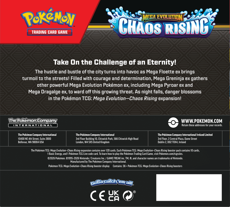 POKEMON ME04 CHAOS RISING BOOSTER BOX - GamesLand Canada