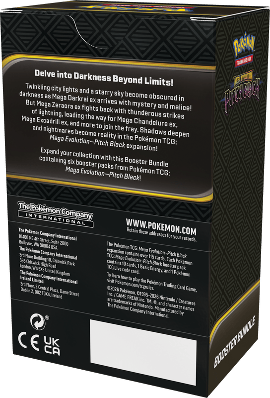 POKEMON ME05 PITCH BLACK BOOSTER BUNDLE - WAVE 1 (PRE-ORDER) - GamesLand Canada