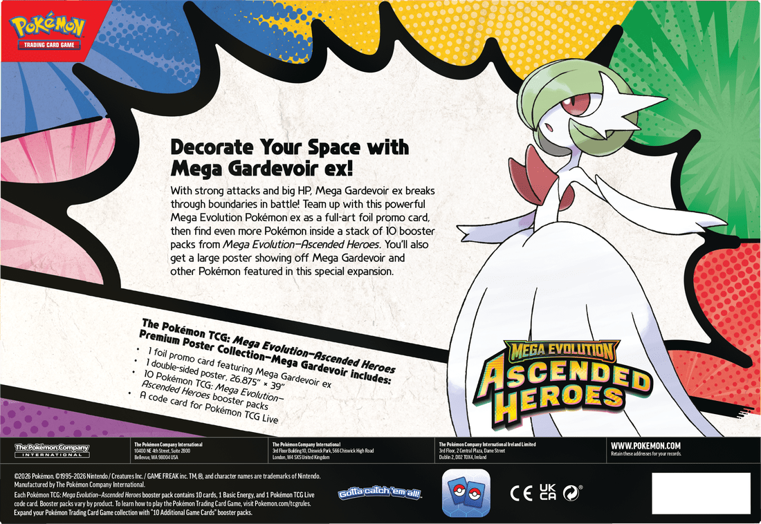 POKEMON ME2.5 ASCENDED HEROES PREMIUM POSTER COLLECTION: GARDEVOIR (PRE - ORDER) - GamesLand Canada