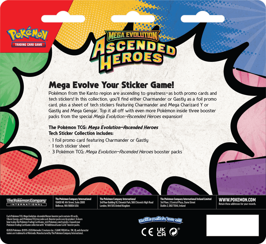 POKEMON ME2.5 ASCENDED HEROES TECH STICKER COLLECTION: CHARMANDER (PRE - ORDER) - GamesLand Canada
