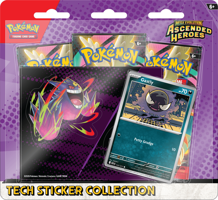 POKEMON ME2.5 ASCENDED HEROES TECH STICKER COLLECTION: GASTLY (PRE - ORDER) - GamesLand Canada