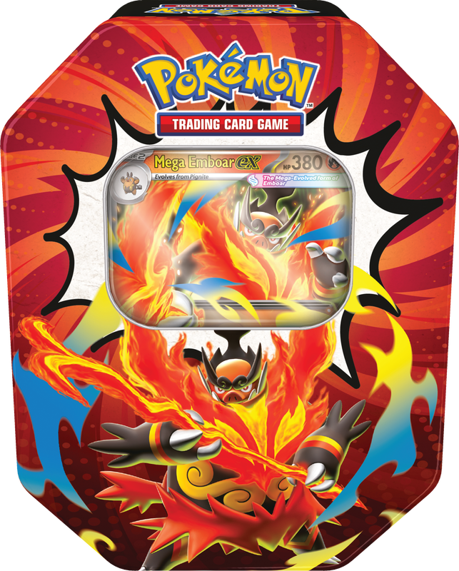 POKEMON ME2.5 ASCENDED HEROES TIN WAVE 1 - Mega Emboar ex (PRE-ORDER) - GamesLand Canada