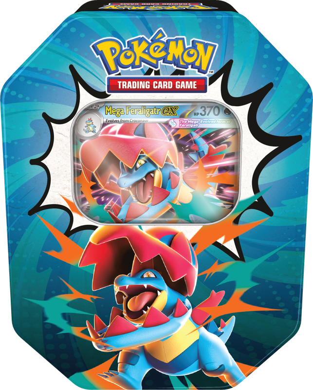 POKEMON ME2.5 ASCENDED HEROES TIN WAVE 1 - Mega Feraligatr ex (PRE-ORDER) - GamesLand Canada