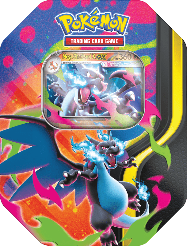 POKEMON MEGA CHARIZARD X EX TIN (PRE - ORDER) - GamesLand Canada