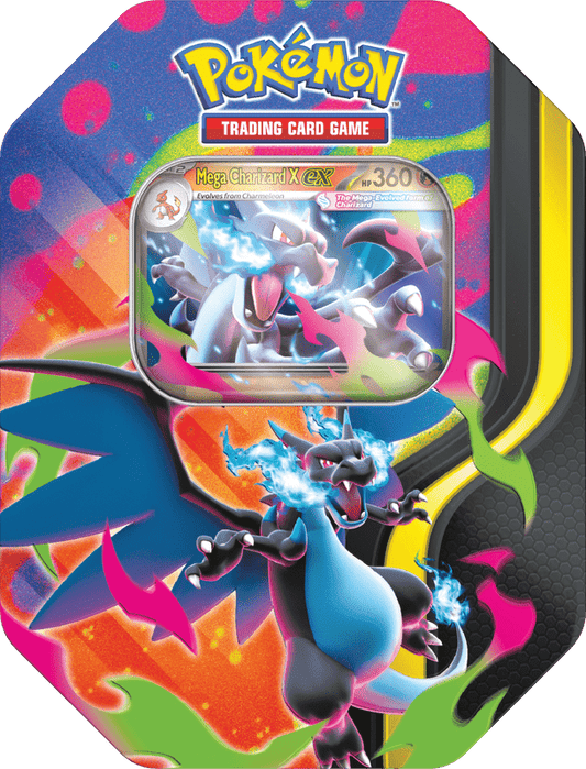 POKEMON MEGA CHARIZARD X EX TIN (PRE - ORDER) - GamesLand Canada