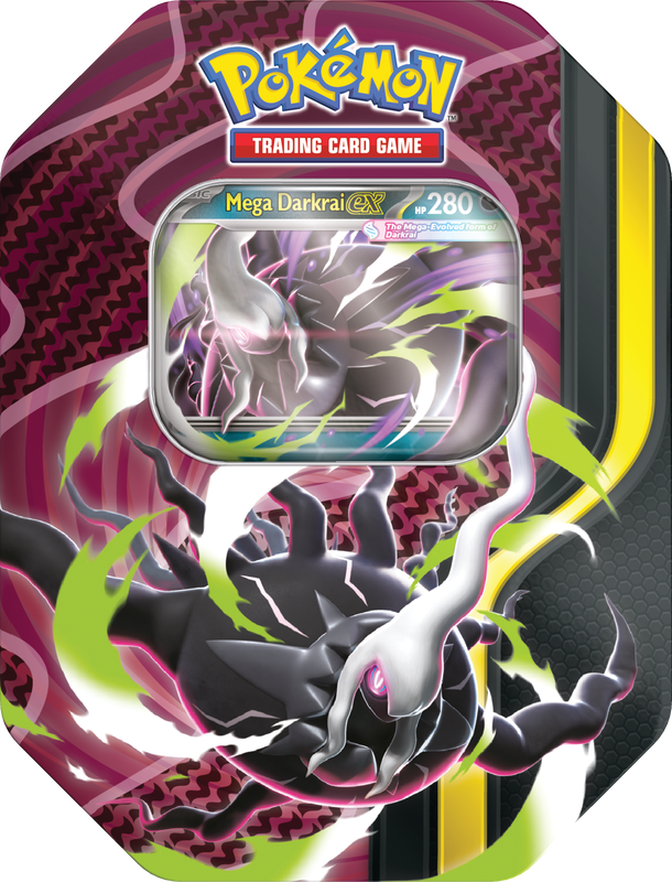 POKEMON MEGA FORCES TIN - Wave 1 Mega Darkrai ex (Pre-Order) - GamesLand Canada
