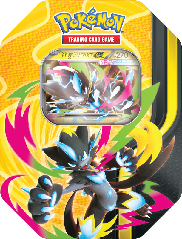 POKEMON MEGA FORCES TIN - Wave 1 Mega Zeraora ex (Pre-Order) - GamesLand Canada