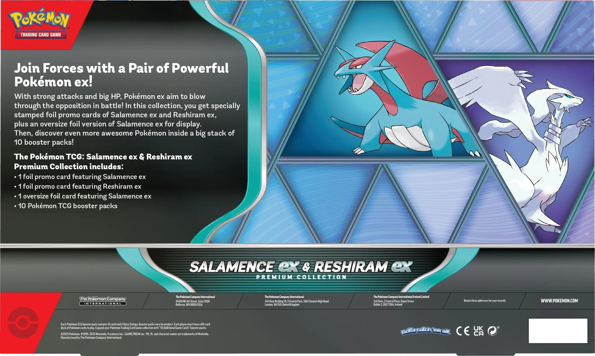 POKEMON SALAMENCE EX/RESHIRAM EX PREMIUM COLLECTION (PRE - ORDER) - GamesLand Canada