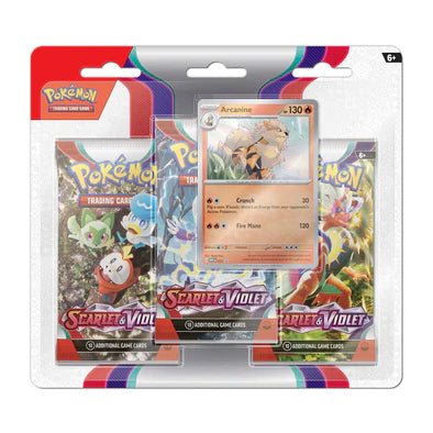 Pokemon Scarlet And Violet 3 Pack Blister (1 Random Theme) - GamesLand Canada