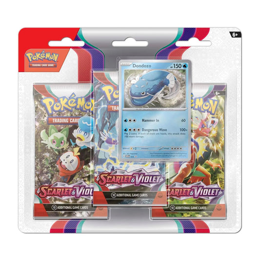 Pokemon Scarlet And Violet 3 Pack Blister (1 Random Theme) - GamesLand Canada