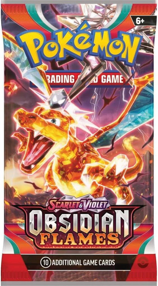 Pokemon Scarlet & Violet Obsidian Flames Booster pack - 10 cards per pack (1 Random Pack) - GamesLand Canada
