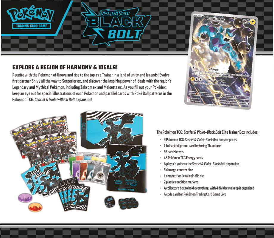 POKEMON SV10.5 BLACK BOLT ELITE TRAINER (PRE - ORDER) - GamesLand Canada