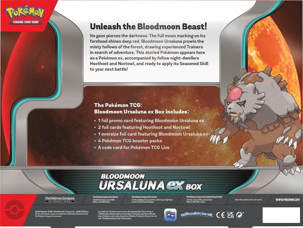 Pokémon TCG: Bloodmoon Ursaluna ex Box - GamesLand Canada