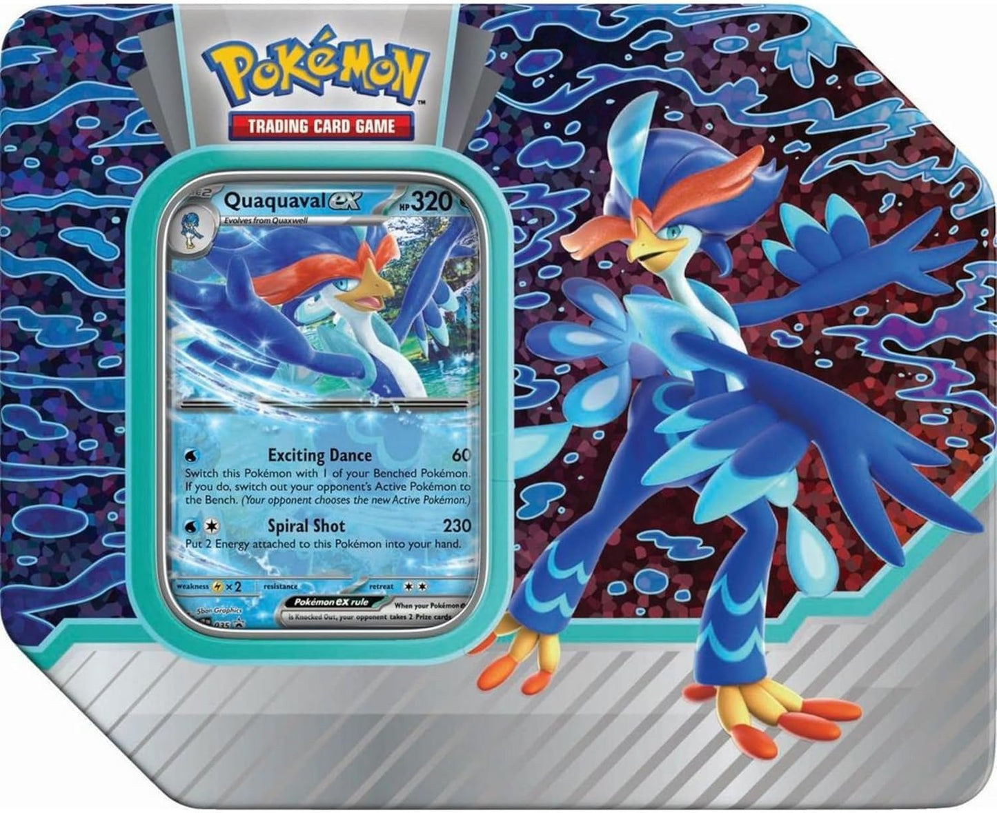 Pokemon TCG: Paldea Partners Quaquaval EX Tin - GamesLand Canada