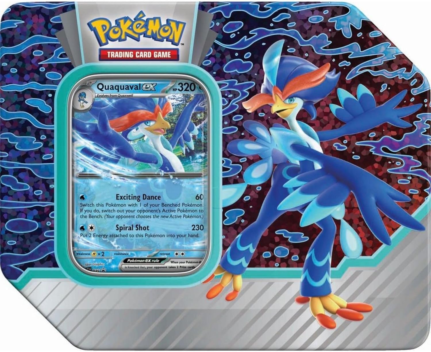Pokemon TCG: Paldea Partners Quaquaval EX Tin - GamesLand Canada