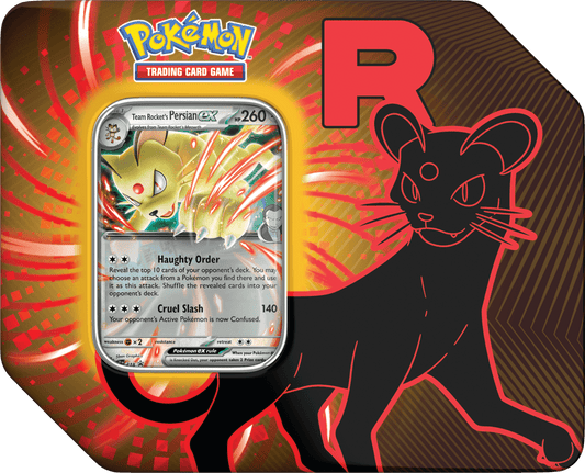 POKEMON TEAM ROCKET TIN - PERSIAN EX (PRE - ORDER) - GamesLand Canada