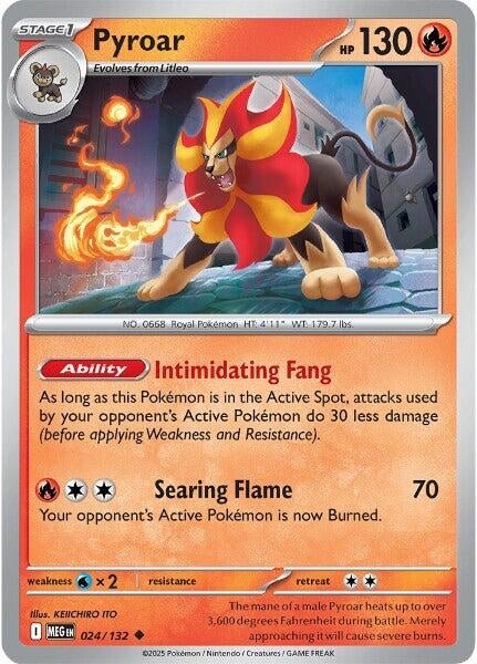 Pyroar (024/132) (ME01: Mega Evolution) (MEG) - GamesLand Canada