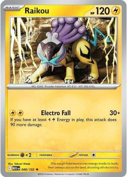 Raikou (048/132) (ME01: Mega Evolution) (MEG) - GamesLand Canada