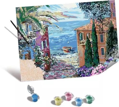 Ravensburger: CreArt Painting by Numbers - Mediterranean Landscape - GamesLand Canada