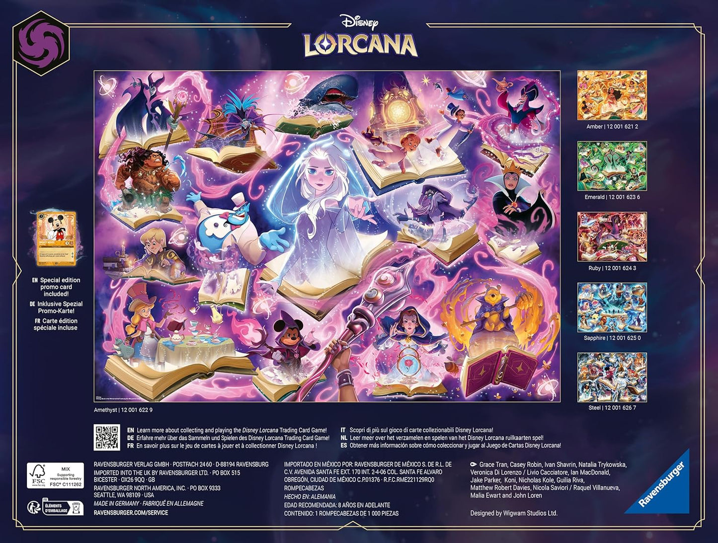 Ravensburger Disney Lorcana - Glimmers of The Realm: Amethyst 1000 Piece - GamesLand Canada