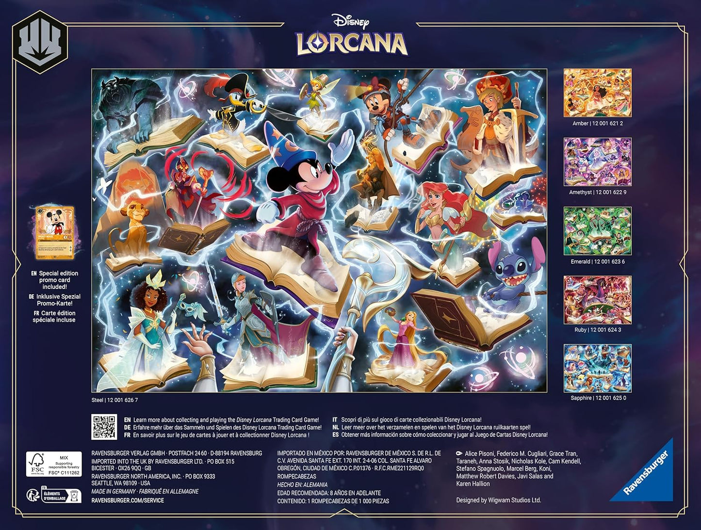 Ravensburger Disney Lorcana - Glimmers of The Realm: Steel 1000 Piece - GamesLand Canada