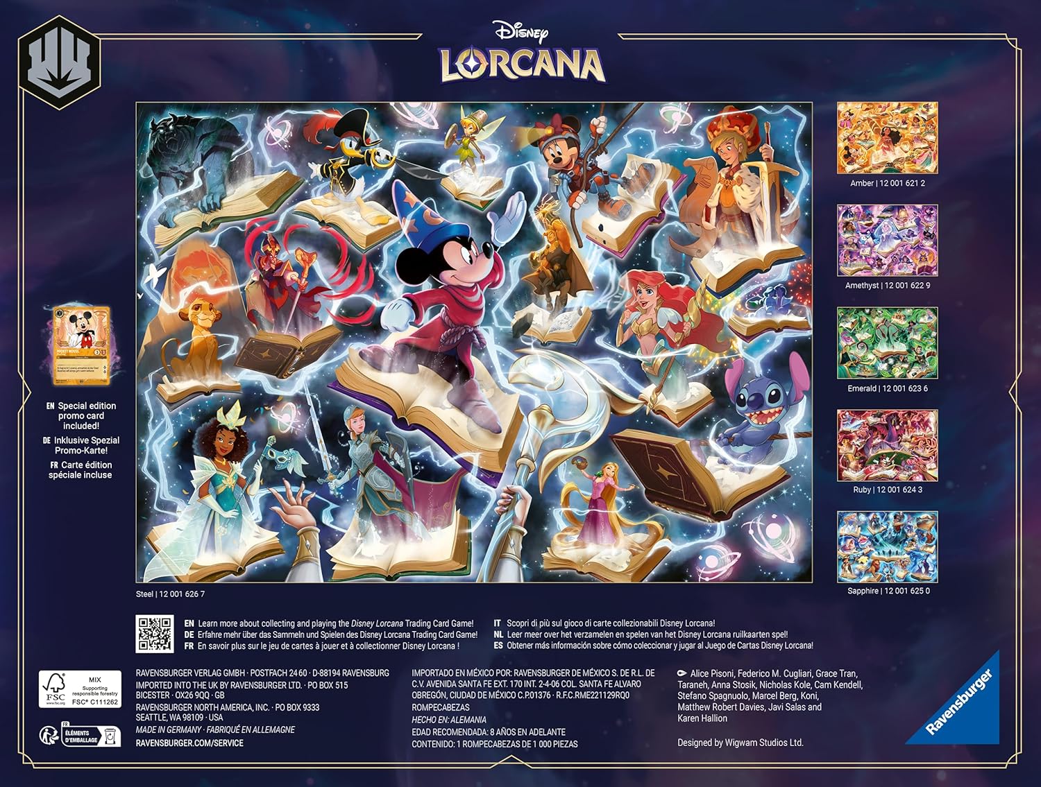 Ravensburger Disney Lorcana - Glimmers of The Realm: Steel 1000 Piece - GamesLand Canada