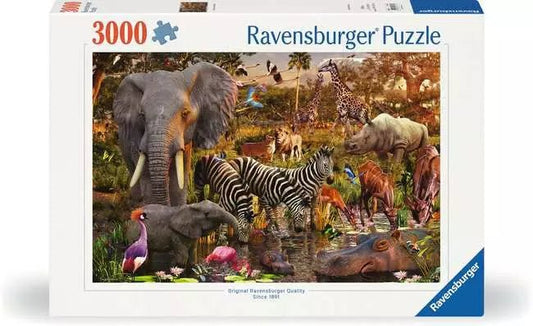 Ravensburger: Jigsaw Puzzle African Animal World - 3000 Pieces Puzzle - GamesLand Canada