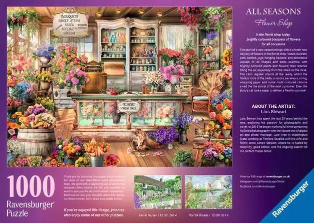 Ravensburger: Jigsaw Puzzle All Seasons Flower Shop 1000 Pc Puzzle - GamesLand Canada