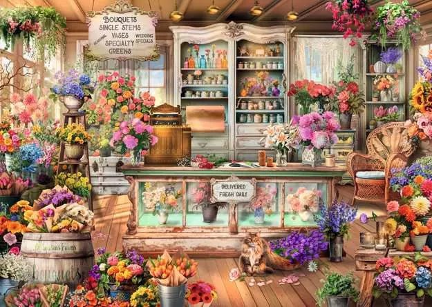 Ravensburger: Jigsaw Puzzle All Seasons Flower Shop 1000 Pc Puzzle - GamesLand Canada