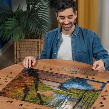 Ravensburger: Jigsaw Puzzle Autumnal forest path 1000 pc Puzzle - GamesLand Canada