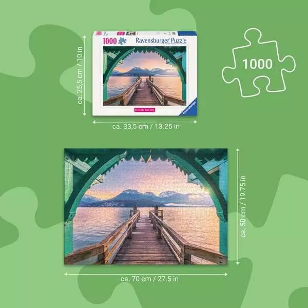 Ravensburger: Jigsaw Puzzle Beautiful Walkways: Romantic Footbridge at Lac d'Annecy - 1000 Pieces Puzzle - GamesLand Canada